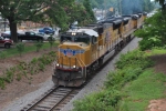 A Trio of Union Pacific SD70Ms Lead Q676 at Waxhaw