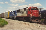 Southbound vehicle train