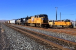 UP 3866 and a shark nose SD40-2