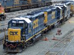 CSXT EMD GP40-2's 6230, 6204, & 6206