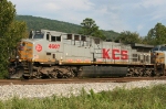 KCS 4607 pusher on SB grain train