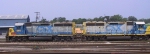 CSX 6113 & 6100 sit in the yard