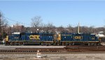 CSX 6167 & 6559 sit beside the old turntable