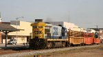 CSX 5910 leads a short work train southbound