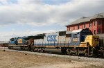 CSX 8582 & 5602 pass the station headed to the yard