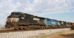 NS 349 heads out of Raleigh with 4 locos