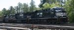 NS 7634 leads train 349 through East Durham yard