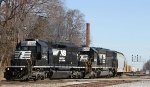 NS 3329 & 6343 lead train P61 onto the S line