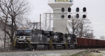 NS 7680 leads train 62W southbound