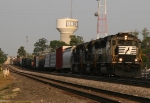 NS 7111 leads an early morning train 350 towards the "H" line