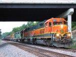 110806003 Eastbound BNSF Manifest Waits In The Siding