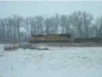 UP 3991 eastbound UP empty ballast work train