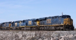 CSX 781 is in the lead of train Q439 at North Hamlet Yard