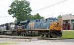 CSX 5227 leads a train towards the yard