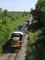 CSX 6429 leads W078 northward up the Saginaw Sub