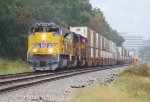 UP 8682 on NS 209 in the rain