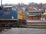 CSX 5360 sits in front of D Tower