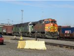 BNSF 5320 East with 2 SD60Ms trailing