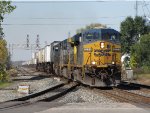 Crossing from 1 to 2, CSX 5233 leads Q010 east