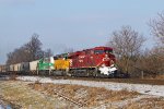 CP 8719 heads up a colorful eastbound train 298