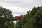 BNSF4312 and BNSF5506 crossing the trestle