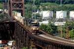 NS SD70M-2 2705 leads 21Q across the OC Bridge