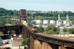 NS SD70M-2 2705 leads 21Q across the OC Bridge