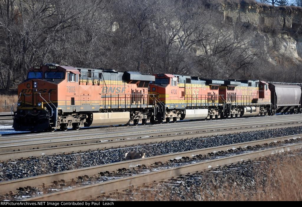 Tied down grain train