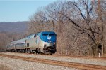 Amtrak P42 138 leads the eastbound Pennsylvanian