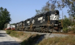 Empty Circus train comes through town