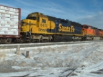 BNSF 6472 SD45-2 dressed in ATSF color scheme