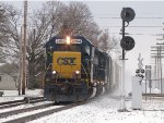 Rolling at track speed, D700-09 heads west at the east end of Hudsonville