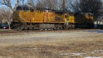 Union Pacific AC44CW 7145 and SD9043MAC 8257 on the ready track at