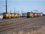 Union Pacific AC45CTE No. 7352, AC44CW No. 6840, and AC44CW 6516 look ready for the road at the Salina, Kansas yard