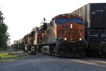 BNSF power leads dirty dirt train K253 west