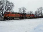 BNSF 6274, BNSF 4855, CN 7201, and CN 201B