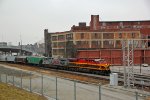 KCS 4691 Leads a EB grain train toward Up Neff yard,