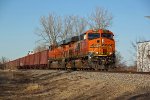 BNSF 7907 Heads down the K line with a ore train.