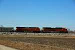 BNSF 9079 Hurries north with a empty coal drag.