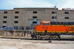 BNSF 6063 Passing the Ex SSW Freight Depot.