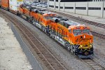 BNSF 8074 & BNSF 8076 Brand new lead a stack train EB!!