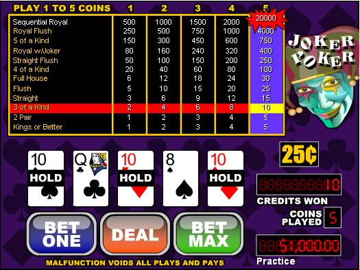 Bodog Casino Joker Poker