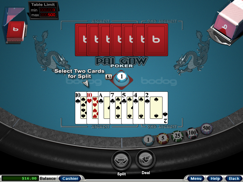 Bodog Casino Pai-Gow Poker