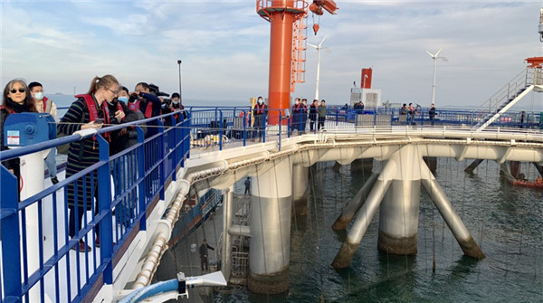 Yantai marine ranch complex welcomes foreign visitors