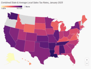 2025 sales tax rates by state sales taxes