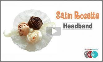 Satin Rosette Headband with Lace, YouTube Video