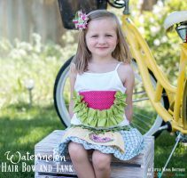 Watermelon Hair Bow and Tank