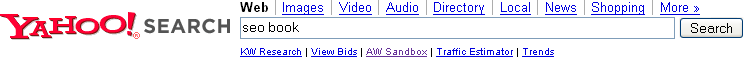 Yahoo! Search Box.