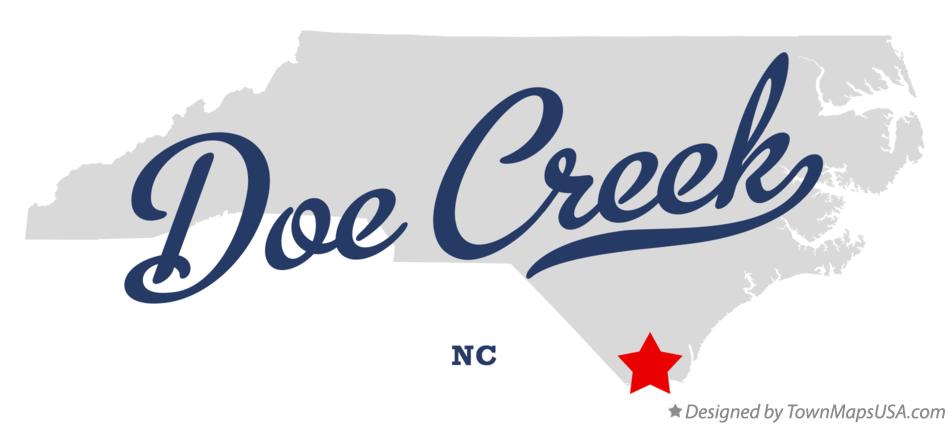 Map of Doe Creek North Carolina NC