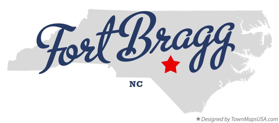 Map of Fort Bragg North Carolina NC